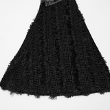 Velvet Gothic Skirt with Fur Trim and Removable Flared Pants