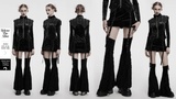 Velvet Gothic Skirt with Fur Trim and Removable Flared Pants