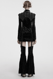 Velvet Gothic Skirt with Fur Trim and Removable Flared Pants