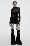 Velvet Gothic Skirt with Fur Trim and Removable Flared Pants