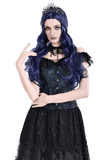 Victorian Blue Floral Jacquard Overbust Corset Top