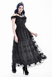 Victorian Lace-Up Bustier Top with Ruffled Neckline