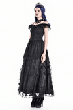 Victorian Lace-Up Bustier Top with Ruffled Neckline