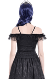Victorian Lace-Up Bustier Top with Ruffled Neckline