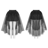 Victorian Mesh Skirt Bustle - Gothic Punk Rave in Black