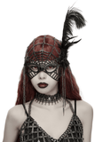 Vintage Gothic Spider Web Feather Masquerade Mask