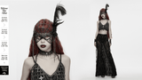 Vintage Gothic Spider Web Feather Masquerade Mask
