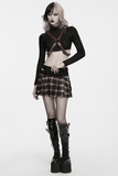 Western Gothic Leather Harness with Engraved Accents