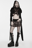 Western Gothic Leather Harness with Engraved Accents