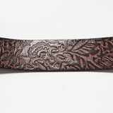 Western Gothic Leather Harness with Engraved Accents