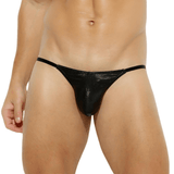 Wet Look Sexy Briefs for Men / Low Waist Male Underwear / Adult Panties with Penis Pouch
