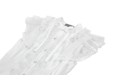 White Gothic Lolita Lace Dress with Frilly Skirt