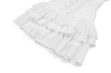 White Gothic Lolita Lace Dress with Frilly Skirt