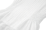 White Gothic Lolita Lace Dress with Frilly Skirt