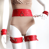 Women Body Harness with Handcuffs / Adjustable Corset Straps Garter Belt / Bondage Accessory - EVE's SECRETS