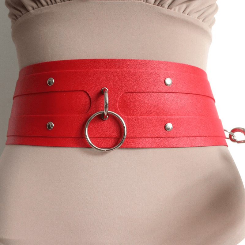 Women Body Harness with Handcuffs / Adjustable Corset Straps Garter Belt / Bondage Accessory - EVE's SECRETS