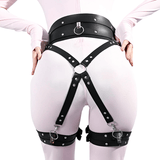 Women Body Harness with Handcuffs / Adjustable Corset Straps Garter Belt / Bondage Accessory
