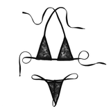 Women's Transparent Halterneck Mini Bikini / Bra with T-back G-String / Female Sexy Lingerie - EVE's SECRETS