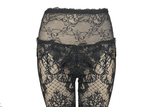 Women's Black Lace Flare Pants: Gothic Elegance Trousers