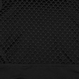 Women's Black Mesh Hooded Cutout Sleeveless Top