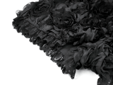 Women's Dark Rose Textured Lace Edged Gothic Shorts