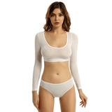Women's Exotic Sexy Crop Top with Crotchless Panty - EVE's SECRETS