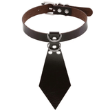 Women's Fetish Choker with Tie / Sexy Faux Leather Collar / BDSM Neck Accessories - EVE's SECRETS