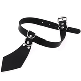 Women's Fetish Choker with Tie / Sexy Faux Leather Collar / BDSM Neck Accessories - EVE's SECRETS