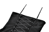 Women's Gothic Buckled Corset Mini Dress with Straps