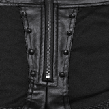Women's Gothic High Waist Mesh Shorts with Studs