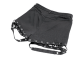 Women's Gothic High-Waist Shorts with Lace-Up Cutouts