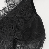Women's Gothic Lace Halter Crop Top With Choker Neckline