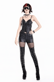Women's Gothic Lace-Up Corset Top in Faux Leather