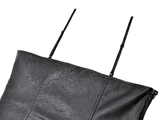 Women's Gothic Lace-Up Corset Top in Faux Leather