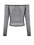 Women's Gothic Off-Shoulder Long Sleeve Mesh Top