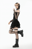 Women's Gothic Off-Shoulder Long Sleeve Mesh Top