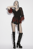 Women's Gothic Ombre Chiffon Wrap with Tied Belt