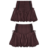 Women's Gothic Pinstripe Bubble Bloomer Shorts