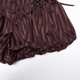 Women's Gothic Pinstripe Bubble Bloomer Shorts