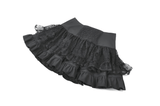 Women's Lace Mini Skirt with Buckled Waist and Cross Zippers