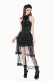 Women's Layered Tulle Skirt with Sheer Lace Inserts
