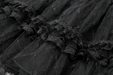 Women's Layered Tulle Skirt with Sheer Lace Inserts