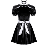 Women's Sexy Costume Maid with Ruffled Puff Sleeve / Erotic Fancy Dress with Apron - EVE's SECRETS