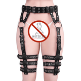 Women's Sexy Garter Belt / PU Leather Body Harness / Erotic Black Belt for Thigh