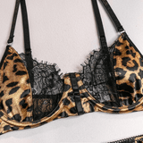 Women's Sexy Lace Leopard Lingerie / Sensual Briefs Female Patchwork Underwear - EVE's SECRETS