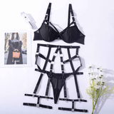 Women's Sexy Lingerie Set with Garters / Female Erotic Underwear - EVE's SECRETS