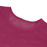 Women's Soft Stretchy Pink Mesh Top with Long Sleeves