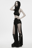 Women's Wasteland Gothic Hooded Knit Cropped Top