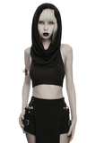 Women's Wasteland Gothic Hooded Knit Cropped Top