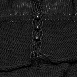 Women's Wasteland Gothic Hooded Knit Cropped Top